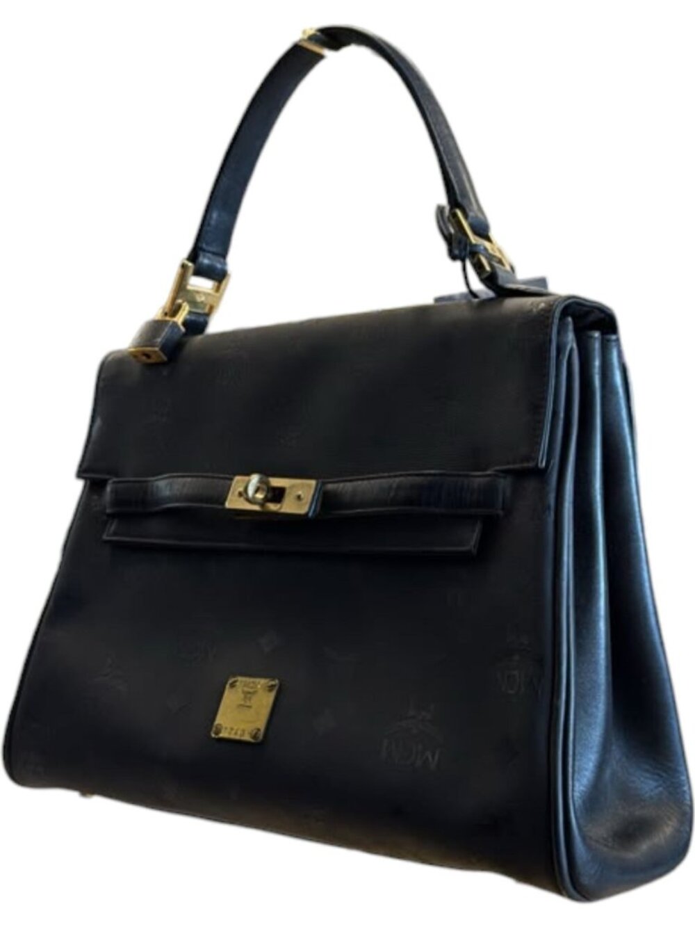 799191CR C2 MCM Hand Bag Black PVC